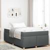 Bed Frame with Mattress Dark Gray 120 x 190 cm Fabric