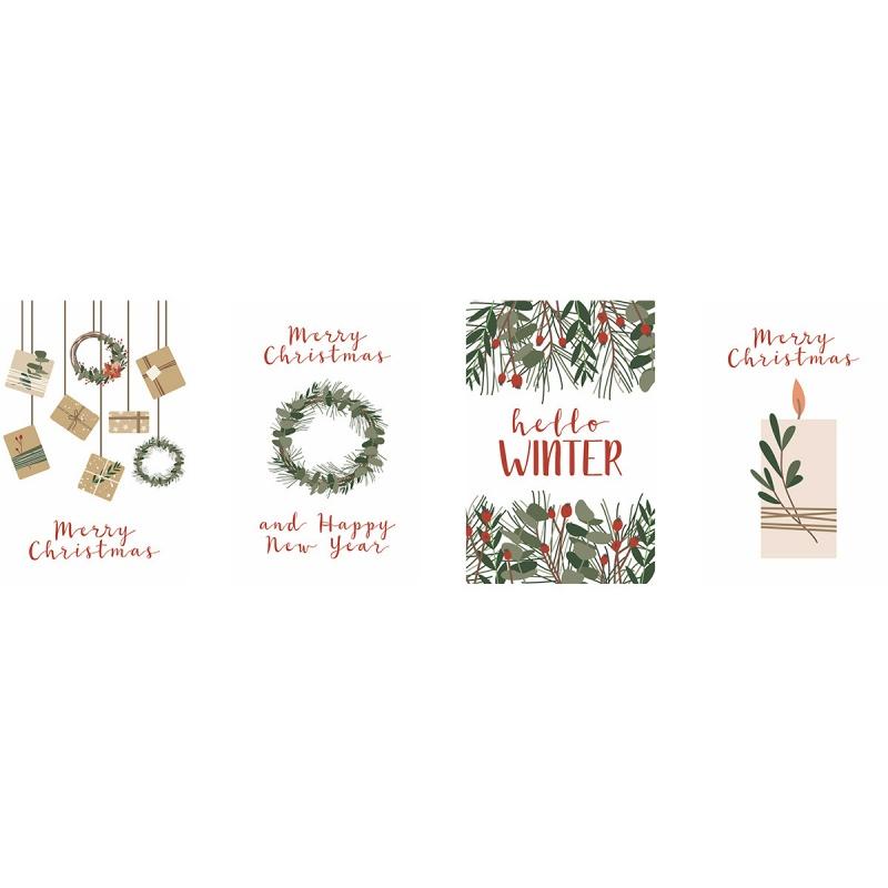 Christmas Decorations Wall Stickers Merry Christmas Signs Removeable Wall Window Decals for Home Decor Kids Room Holiday Party