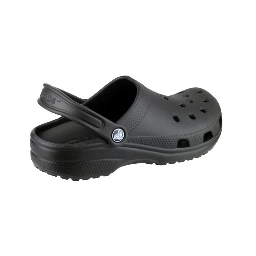 (11 UK, Black) Crocs Adults Unisex 10001 Classic Cushioned Clogs