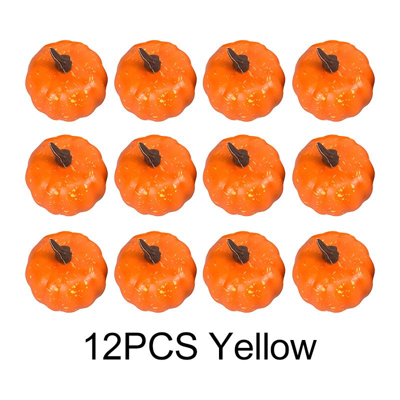 

12PCS Imitation Pumpkin Models Classic Atmosphere Decoration for Halloween Thanksgiving DIY Photography Props Party Souvenir ZYF