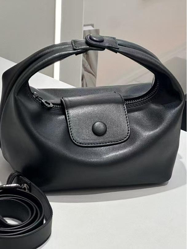 Niche Design Dumpling Cowhide Leather Women's Underarm Crossbody & Handbag - Large Capacity, High-End Feel