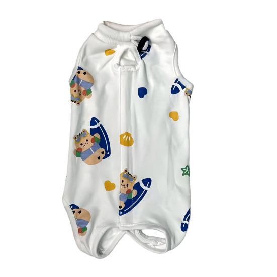 Herstelpak voor Katten Zachte Katoenen Kleding Schattige Cartoon Print Kat Vierpoot Kleding