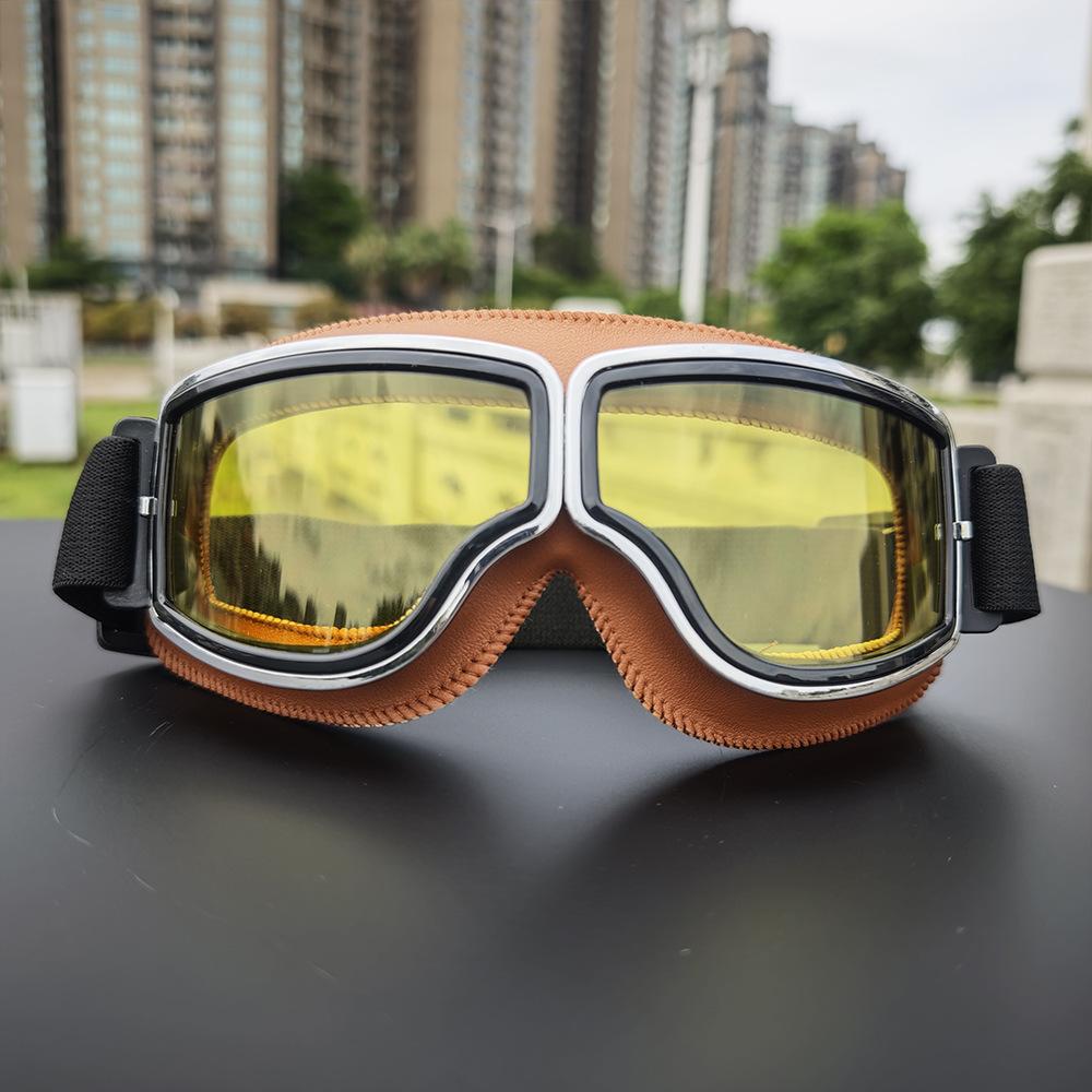 Motorcycle glasses, windproof riding helmet goggles, dustproof off-road motorcycle protective eyewear, Harley vintage sunglasses