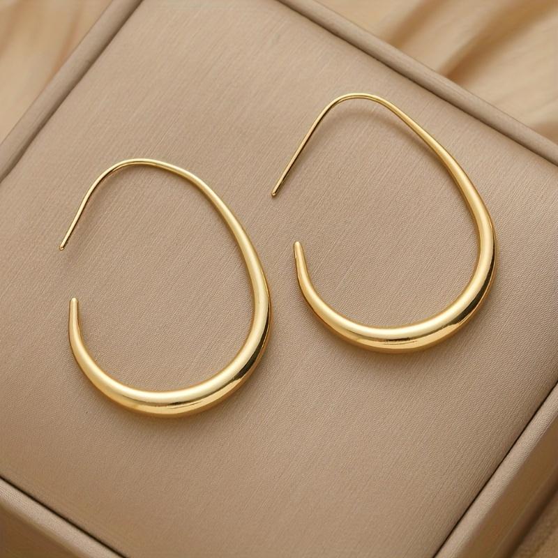 1 Pair Chic Hoop Earrings Minimalist Earrings, Exuding Elegance, Perfect for Ladies To Wear To Parties and Vacations
