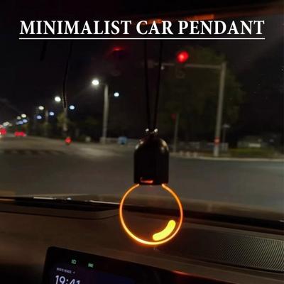 Bulb Car Charm Creative Car Hanging Light with Motion Sensor Rechargeable Retro Rearview Mirror
