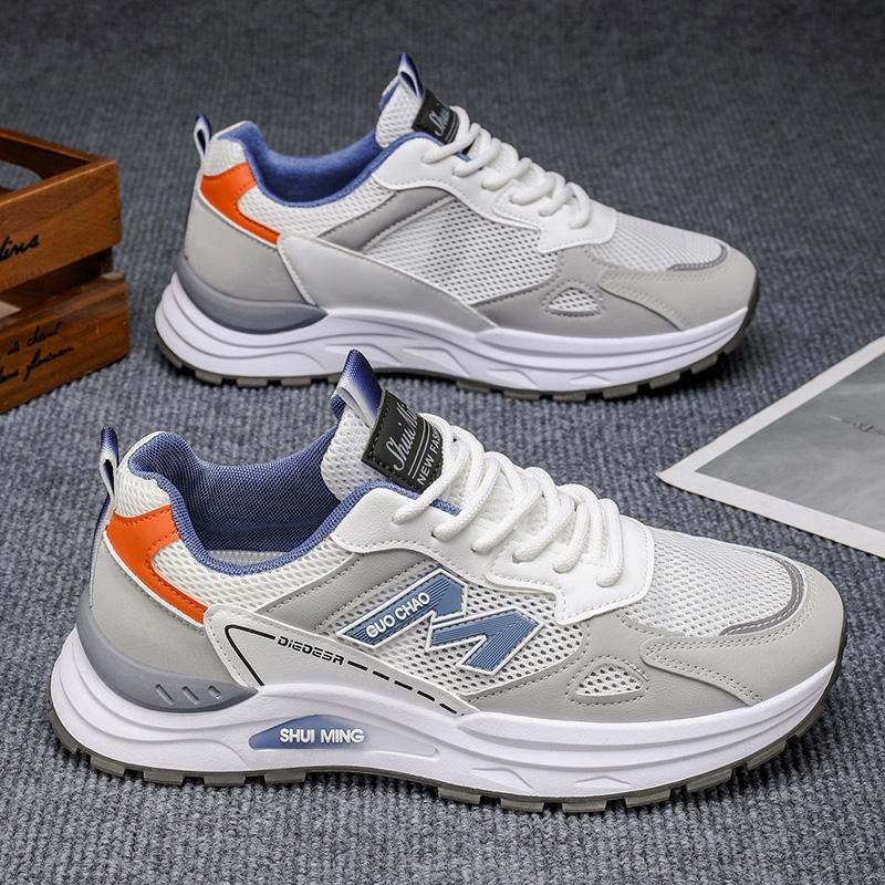 

New Fashion Men s Summer Comfortable Shoes Students Male Boys Trending Soft Sole Breathable Casual Running Sneakers 44 серый