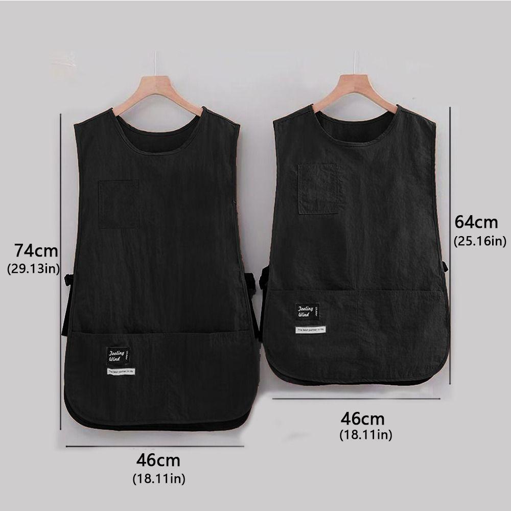 Waterproof Stain-Resistant Apron Nylon Vest Style Breathable Kitchen Aprons Multipurpose Anti Dirty Sleeved Apron