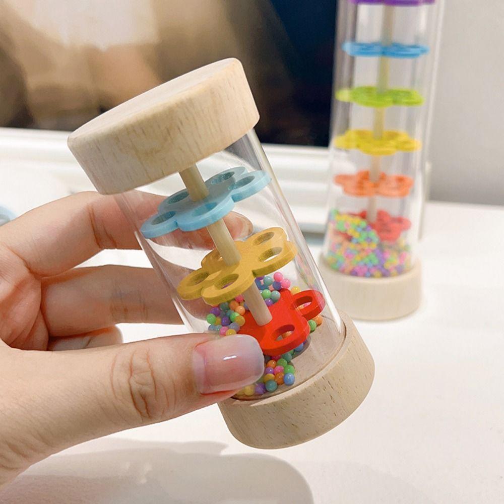 

Rainbow Hourglass Rain Stick Musical Toy Wooden Rain Sound Pipe Toy Musical Toy S
