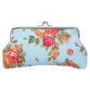 Monedero Floral, Monedero con Cierre de Beso de Rosa para Mujeres Niñas Billeteras Lindas de Moda con Cierre Monedero de Coche Vintage