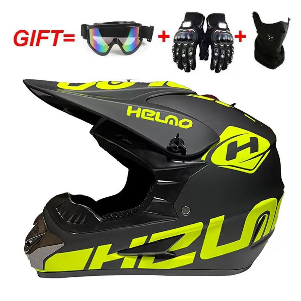 Cross-country motorcycle helmet for men, full-face helmet for ATV, mountain bike helmet, all-season universal kart helmet