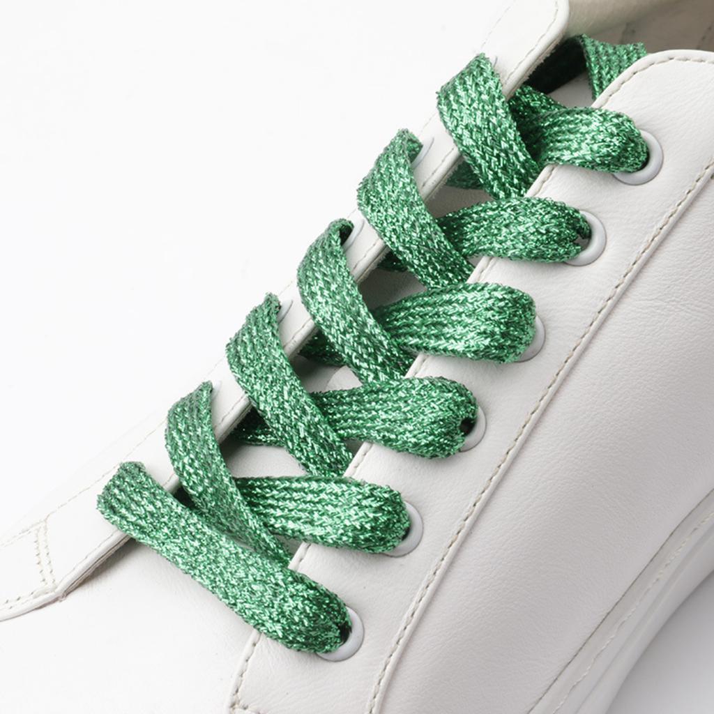 Pearlescent Colorful Shoelaces Flat Double-layer Shoelaces