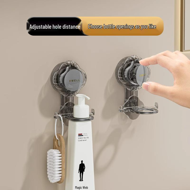 Wall-Mounted Suction Cup Soap & Shampoo Holder – No-Drill Bathroom & Kitchen Organizer