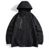 Detachable Hood Mens Windbreaker Jacket Outdoor Casual Workwear Unisex Couple Outerwear