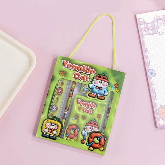6Pcs School Supply Gift Set with Cartoon Box Elementary Student Stationery Kit for Back To School Kid Learning Essentials Birthday Holiday Present