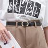 Casual Leather Belt Versatile Trouser Dress Belts Chic Non-Porous Buckle Waistband