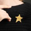 Elegantes Broches de Estrella de Cinco Puntas para Mujer Cara con Chapado en Oro Pin de Solapa para Uso Casual y Formal