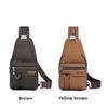 New Men's Anti-Theft Chest Bag PU Leather Crossbody Sling Pouch,Luxury Design Shoulder Bag,for Travel & City Commute