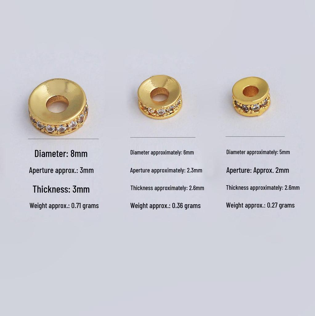 18k Gold Filled Spacer Beads with Zirconia for DIY Jewelry: Bracelets, Necklaces