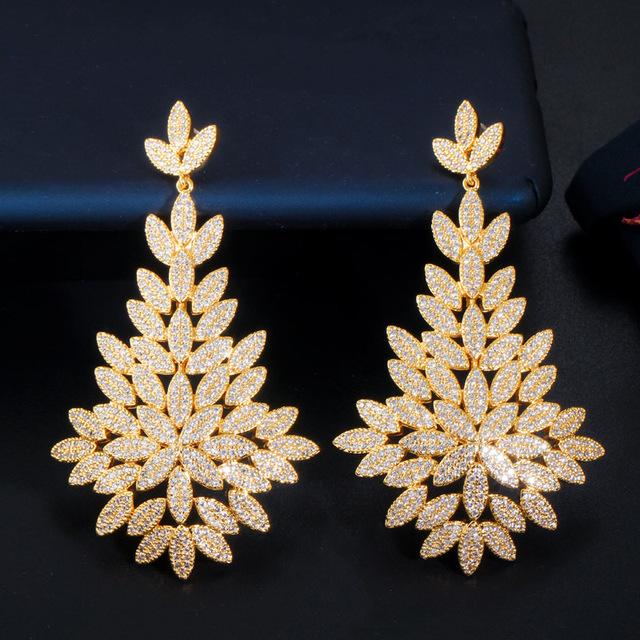 

Модные серьги с кубическим цирконием для женщин, серебро 925 пробы, иглы, гальванические серьги, роскошные женские серьги-подвески, ювелирные изделия