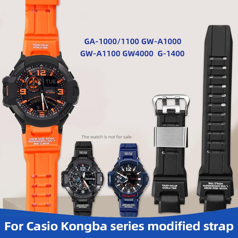 Upgraded Silicone Watchband For Casio G-Shock GA-1000/1100/G-1400/GW-A1000 GW4000 G-1400 strap mens Sport Waterproof watch chain