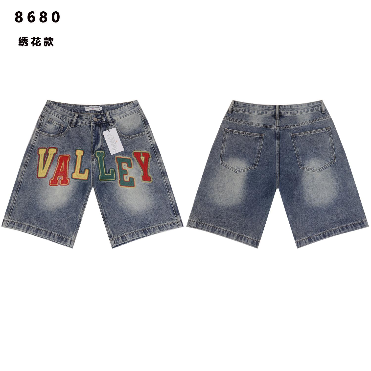 Trendy Vintage Men s Denim Shorts, Oversize Street Style 3D Patch Embroidery Knee Length Shorts 28