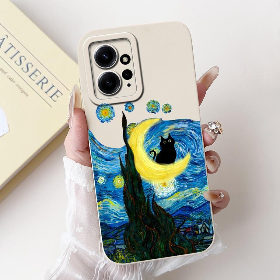 For Xiaomi Redmi Note 12 12s 12R 12 Pro Phone Case Soft Matte Silicone Capa For Redmi 12c 12 4G 5G Goothic Style Back Cover