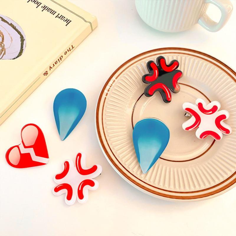 Sweat Drop Hairpin Sweat Hairpin Funny Hairpin Cute Hairpin Handmade Hair Accessories Duckbill Clip Bangs Side Clip