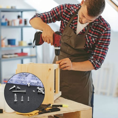 TAORAYO Self-Tapping Screws, Wood Screws, Truss Head Self-Tapping Screws, Wood Screw Set, Screw Nails, Truss Head Self-Tapping Screws, Cross Recessed