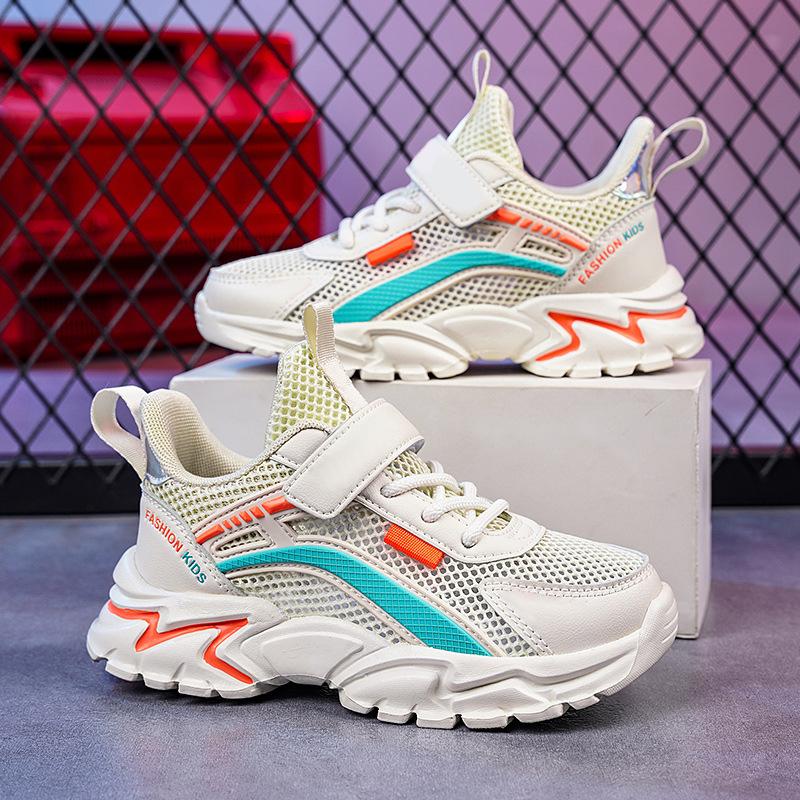 308 boys shoes 2025 summer new middle and large children's boys net shoes little white shoes students breathable net surface transportation
