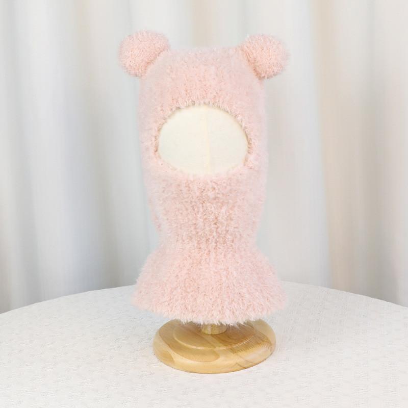 Childrens Cute Cartoon Headgear With Face Mask And Ear Protection For Winter Play