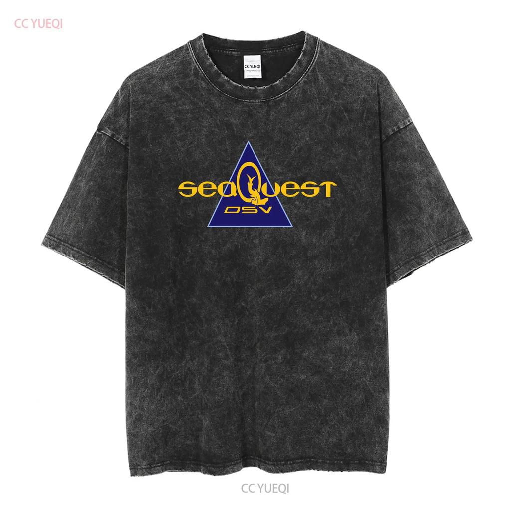 SeaQuest DSV T Shirt long or short sleeves vintage Washed Versatile Comfortable designer clothes Casual Unisex Slightly graphic