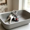 Zinc Alloy Key Holder Angel Keychain for Women Men, Love Heart Car Ring Ring, Handbags Charm Decorative Accessories