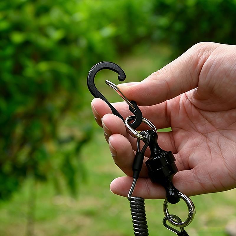 Magnetic fishing anti-loss rope carp fishing tools accessories Outdoor fishing goods quick-release strongagnetic portable buckle