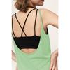 Women Loose Fit Halter Neck Backless Sleeveless Yoga Top