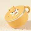 Cute Shape Quick Noodles Bowl 304 Food Safe Steel Construction 1200ml Big Size Steam Escape Function Multipurpose Kitchenwares For Hot Meals