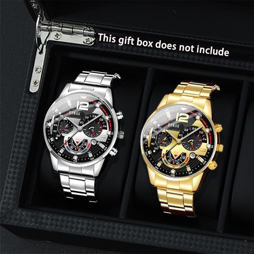 2-Piece Watch Men S Watch Steel Belt Watch Quartz Watch Sports Men S Watch Watch