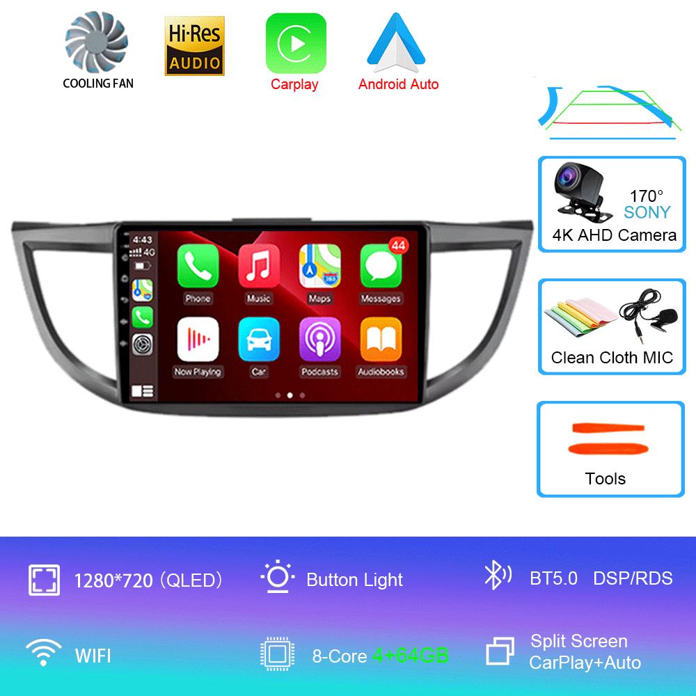 For Honda CRV CR-V 2011 2012 2013 2014 2015 2016 Carplay Android 14 Radio Mobil Multimedia Video Player Navigasi GPS 2din Screen