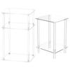 Side Table Transparent Acrylic Tall End Tables for Small Spaces Multi-Functional Organizer Shelf for Bathroom Living Rooms