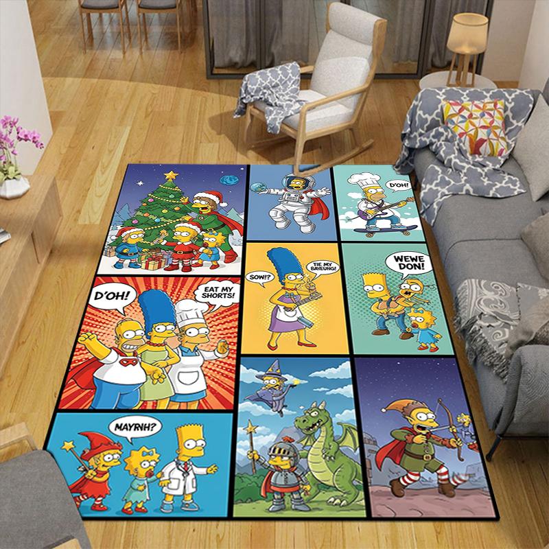1Pc Simpsons Christmas Special Rug Office Carpet Indoor Outdoor Doormat Nonslip Soft Living Room Christmas Halloween Gift D922845