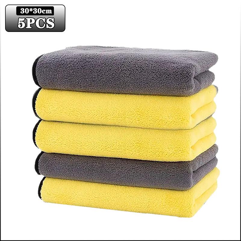 1-30 Stück Superweiches doppelseitiges Korallenfleece-Handtuch Wiederverwendbar für Auto, Zuhause, Küchenreinigung, Handwäsche, Unverzichtbarer Gegenstand