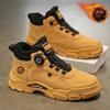 Men's Boots Plush 2026 Winter New Thick Soled Workwear Shoes Trendy Cold Proof Warm Cotton Short Boots Casual Shoes Botas Hombre
