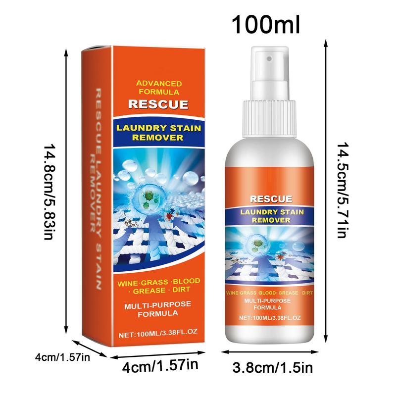 Leke Çıkarıcı Sprey Giysi Leke Tedavi Spreyi Çok Amaçlı Giysi Leke Çıkarıcı Sprey Yağ ve Yağ Leke Çıkarıcı Sprey 100ml