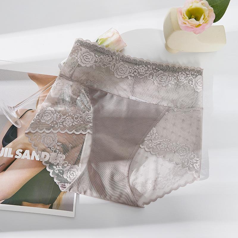 12 Color High Waist Women Panties Sexy Lace Stars Briefs Summer Ultra Thin Mesh Breathable Lingerie Female Seamless Intimates