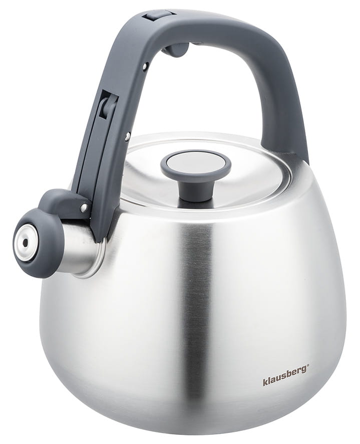 Czajnik stalowy na gaz 2.5L indukcja srebrny satynowy KLAUSBERG KB-7773
