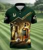 2026 New Men's Casual Sports Short-sleeved Fun Golf Pattern Printed Sports Casual Breathable Polo Shirt