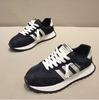 Spring new thick-soled low-top shoes three-bar mesh breathable casual shoes trendy zmd