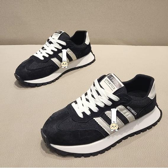 Spring new thick-soled low-top shoes three-bar mesh breathable casual shoes trendy zmd