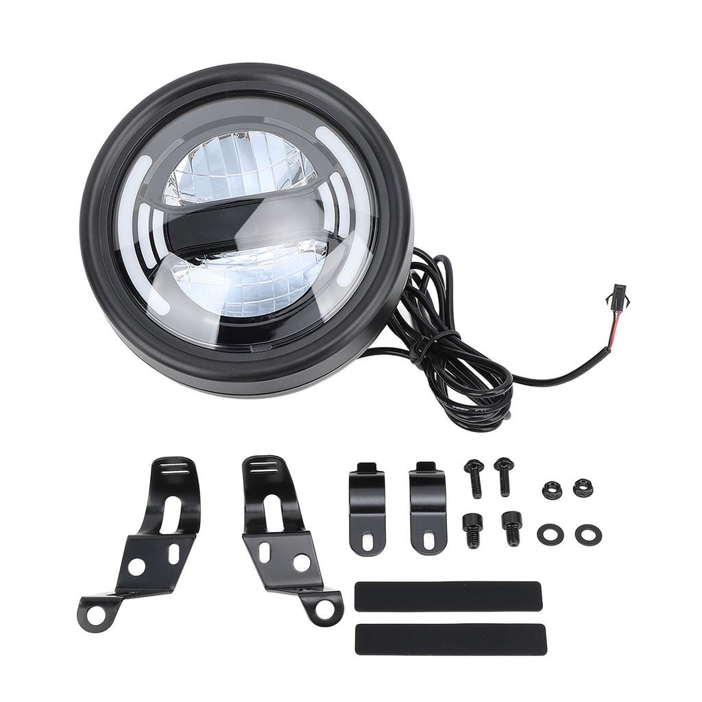 Reflektor do roweru elektrycznego ze złączem SM DH009 12V-48V Wodoodporny IPX6 Przedni reflektor do roweru elektrycznego na śnieg