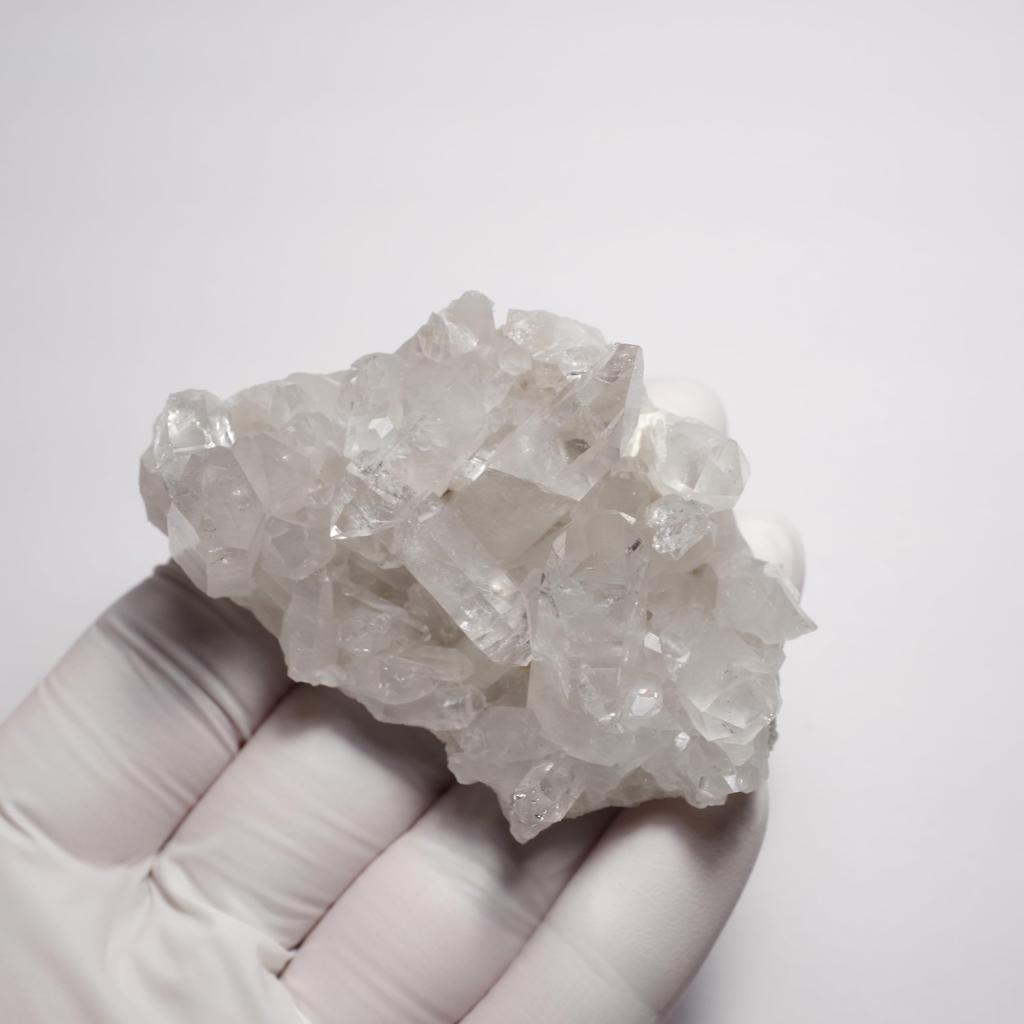 [N2 Stone Natural] Natural Quartz Crystal Cluster - Arkansas, USA - Specimen | (46 | "One-of-a-kind" Rough Stones: Approx. 64g, 68x47x27mm)