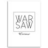 Canvas Print Warsaw Inscription Black and White